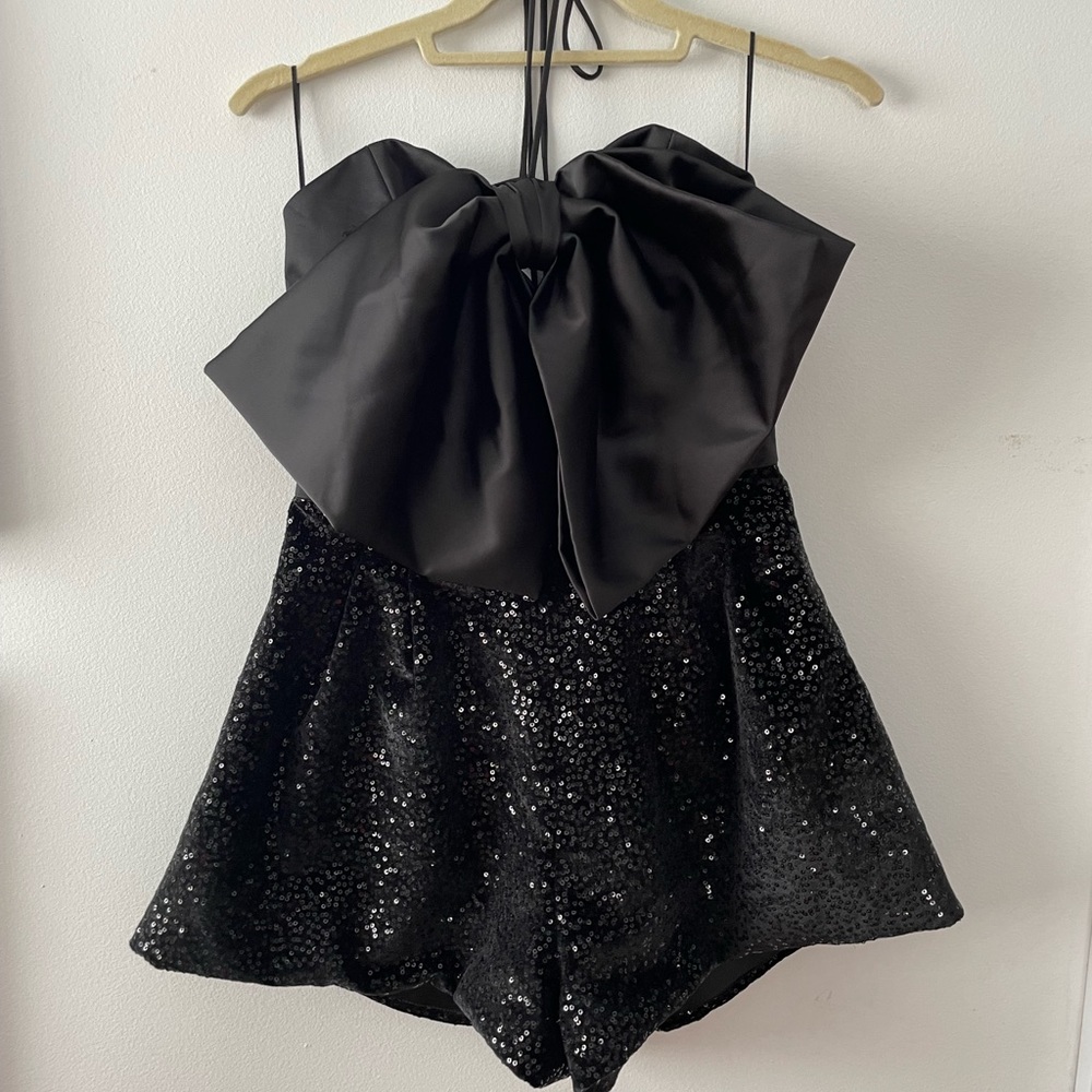COPY - Bow Trimmed Sequin Jumpsuit